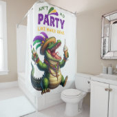 Happy Mardi Gras Alligator Duschvorhang (Beispiel)