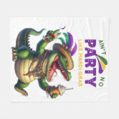 Happy Mardi Gras Alligator Fleecedecke (Vorderseite (Horizontal))
