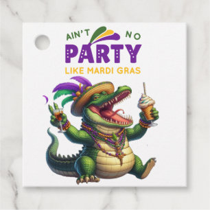 Happy Mardi Gras Alligator Geschenkanhänger