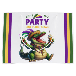 Happy Mardi Gras Alligator Große Geschenktüte