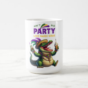 Happy Mardi Gras Alligator Kaffeetasse