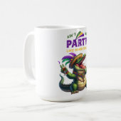 Happy Mardi Gras Alligator Kaffeetasse (Vorderseite Links)