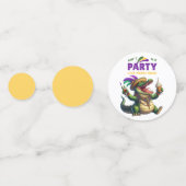 Happy Mardi Gras Alligator Konfetti (Rückseiten)