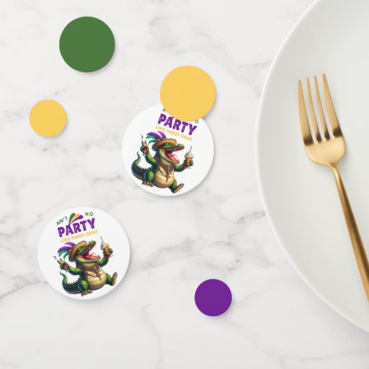 Happy Mardi Gras Alligator Konfetti (Gruppe)