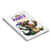 Happy Mardi Gras Alligator Notizblock (Rechte Seite)