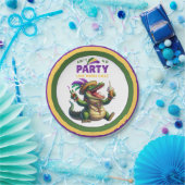 Happy Mardi Gras Alligator Pappteller (Party)