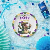 Happy Mardi Gras Alligator Pappteller (Party)