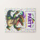Happy Mardi Gras Alligator Puzzle (Horizontal)