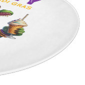 Happy Mardi Gras Alligator Schneidebrett (Ecke)