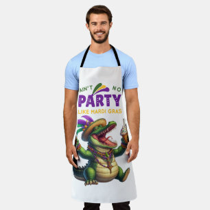 Happy Mardi Gras Alligator Schürze