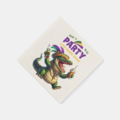 Happy Mardi Gras Alligator Serviette (Ecke)