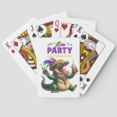 Happy Mardi Gras Alligator Spielkarten (Rückseite)