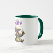 Happy Mardi Gras Alligator Tasse (VorderseiteRechts)