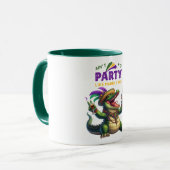 Happy Mardi Gras Alligator Tasse (Vorderseite Links)