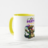 Happy Mardi Gras Alligator Tasse (Vorderseite Links)