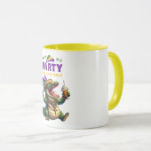 Happy Mardi Gras Alligator Tasse (VorderseiteRechts)