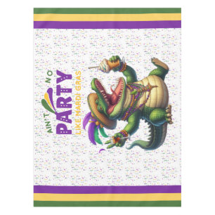 Happy Mardi Gras Alligator Tischdecke