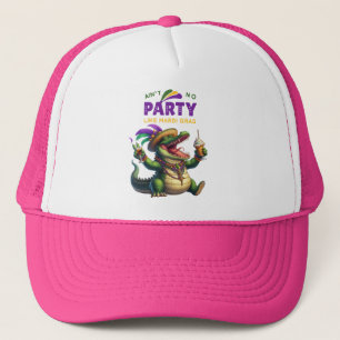 Happy Mardi Gras Alligator Truckerkappe