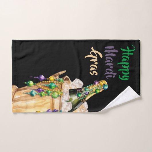 Happy Mardi Gras Bubbles und Beads Handtuch (Handtuch)