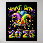 Happy Mardi Gras Carnival 2025 Mardi Gras Jester O Poster (Vorne)