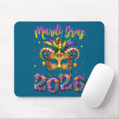 Happy Mardi Gras Carnival 2026 Jester Hat Men Wome Mousepad (Mit Mouse)