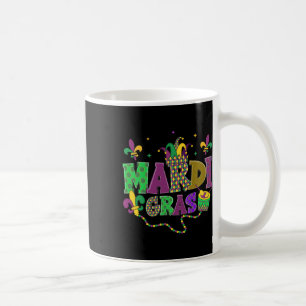 Happy Mardi Gras Carnival Fat Dienstag Lilie Kaffeetasse