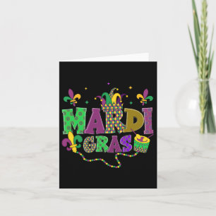 Happy Mardi Gras Carnival Fat Dienstag Lilie Karte
