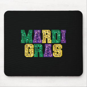 Happy Mardi Gras Carnival Fat Dienstag Lilie Mousepad