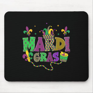 Happy Mardi Gras Carnival Fat Dienstag Lilie Mousepad