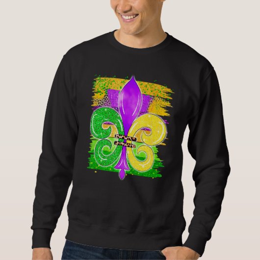 Happy Mardi Gras Carnival Funny Graphic Sweatshirt (Vorderseite)