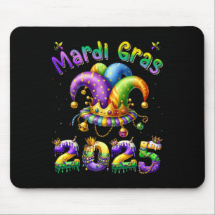 Happy Mardi Gras Carnival Mardi Gras 2025 Jester O Mousepad