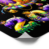 Happy Mardi Gras Carnival Mardi Gras 2025 Jester O Poster (Ecke)