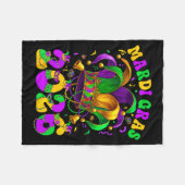 Happy Mardi Gras Carnival Mardi Gras 2026 Jester M Fleecedecke (Vorderseite (Horizontal))