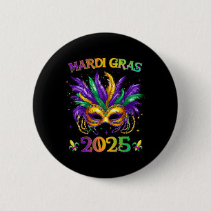 Happy Mardi Gras Carnival Mardi Gras Mask 2025 Jes Button
