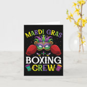 Happy Mardi Gras Day Boxing Crew Masked Player Fan Karte (Gelbe Blume)