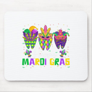 Happy Mardi Gras Dental Squad Dentist Teeth Carniv Mousepad