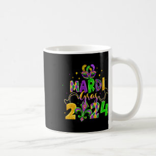 Happy Mardi Gras Fat Dienstag Beads Mask Jester Ha Kaffeetasse