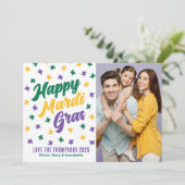 Happy Mardi Gras Feiertagskarte (Stehend Vorderseite)