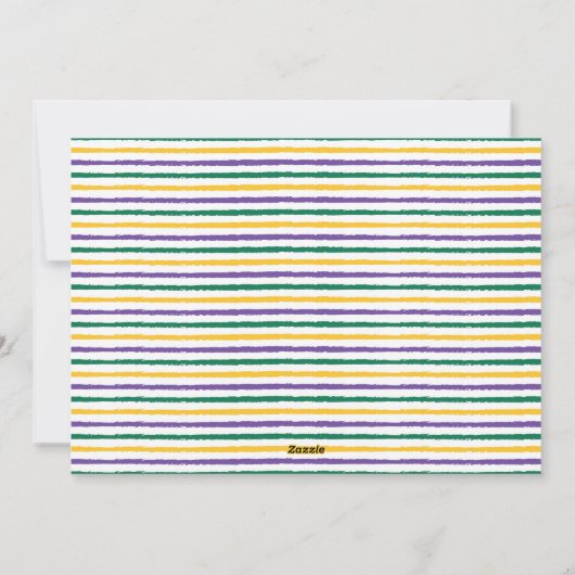 Happy Mardi Gras Feiertagskarte (Rückseite)