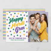 Happy Mardi Gras Feiertagskarte (Vorne/Hinten)