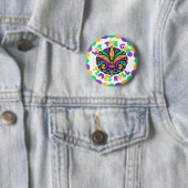 Happy Mardi Gras fleur-de-lis Button (Beispiel)