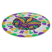 Happy Mardi Gras fleur-de-lis Schneidebrett (Ecke)