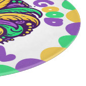 Happy Mardi Gras fleur-de-lis Schneidebrett (Ecke)