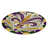 Happy Mardi Gras fleur-de-lis Schneidebrett (Ecke)
