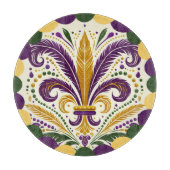 Happy Mardi Gras fleur-de-lis Schneidebrett (Vorderseite)
