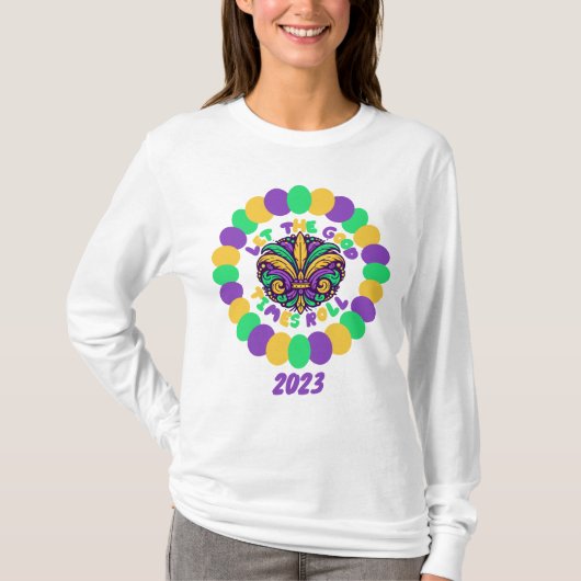 Happy Mardi Gras fleur-de-lis T-Shirt (Vorderseite)