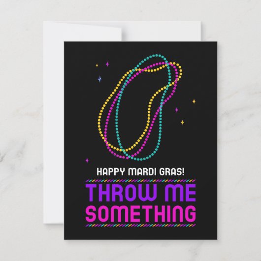 Happy Mardi Gras Holiday Card Feiertagskarte (Vorderseite)