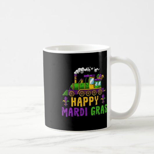 Happy Mardi Gras Jester Train Carnival Parade Teil Kaffeetasse (Rechts)
