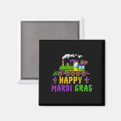 Happy Mardi Gras Jester Train Carnival Parade Teil Magnet (Vorderseite/Rückseite)