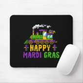 Happy Mardi Gras Jester Train Carnival Parade Teil Mousepad (Mit Mouse)